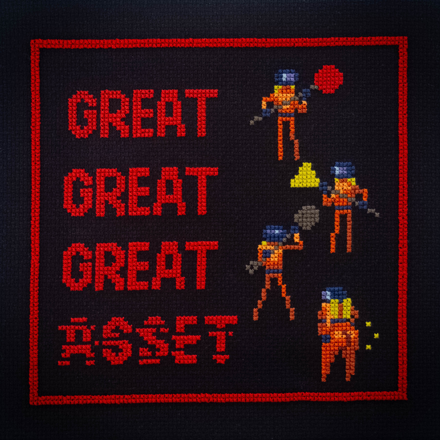 Lethal Company cross stitch pattern - Great Great Asset