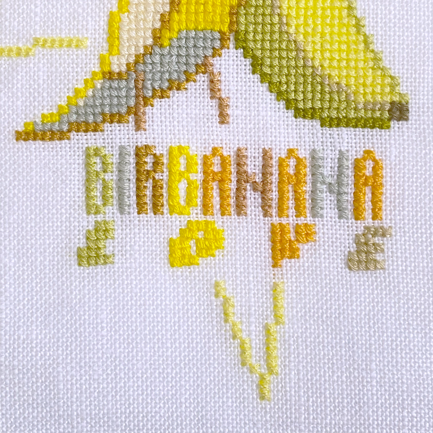 Love birds cross stitch pattern - Cute banana cockatiels