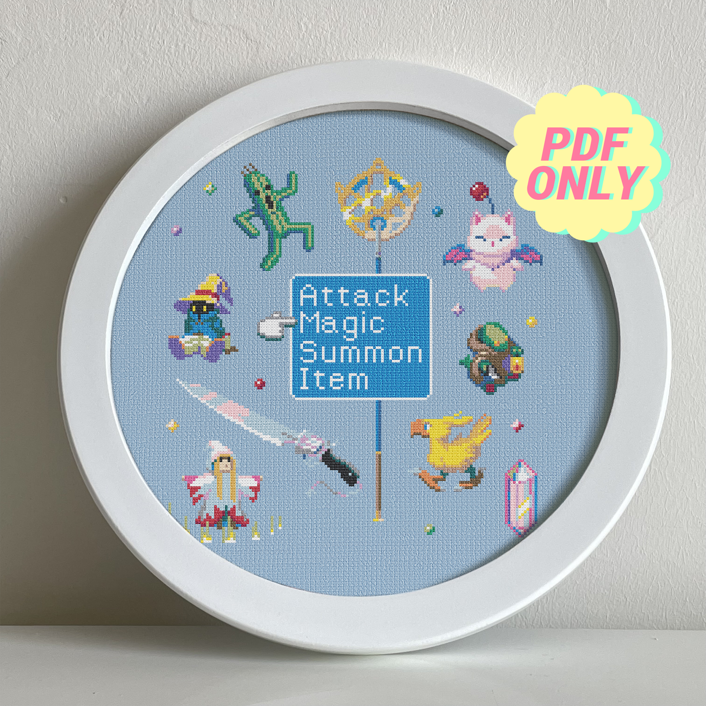 Final Fantasy cross stitch pattern - Retro Final Fantasy Essentials
