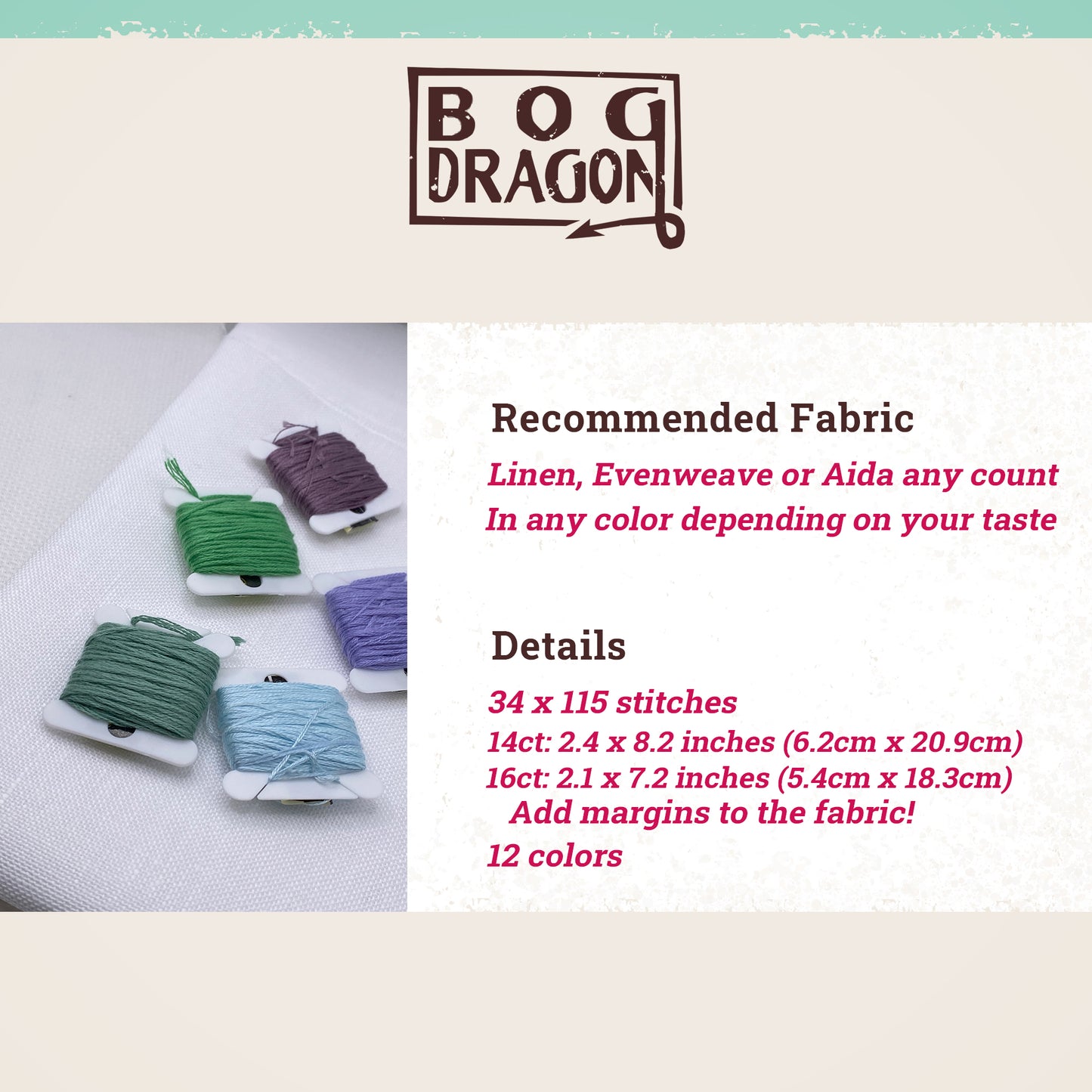 Fantasy Bookmark Cross Stitch Pattern: Witchy Medieval DIY (PDF)