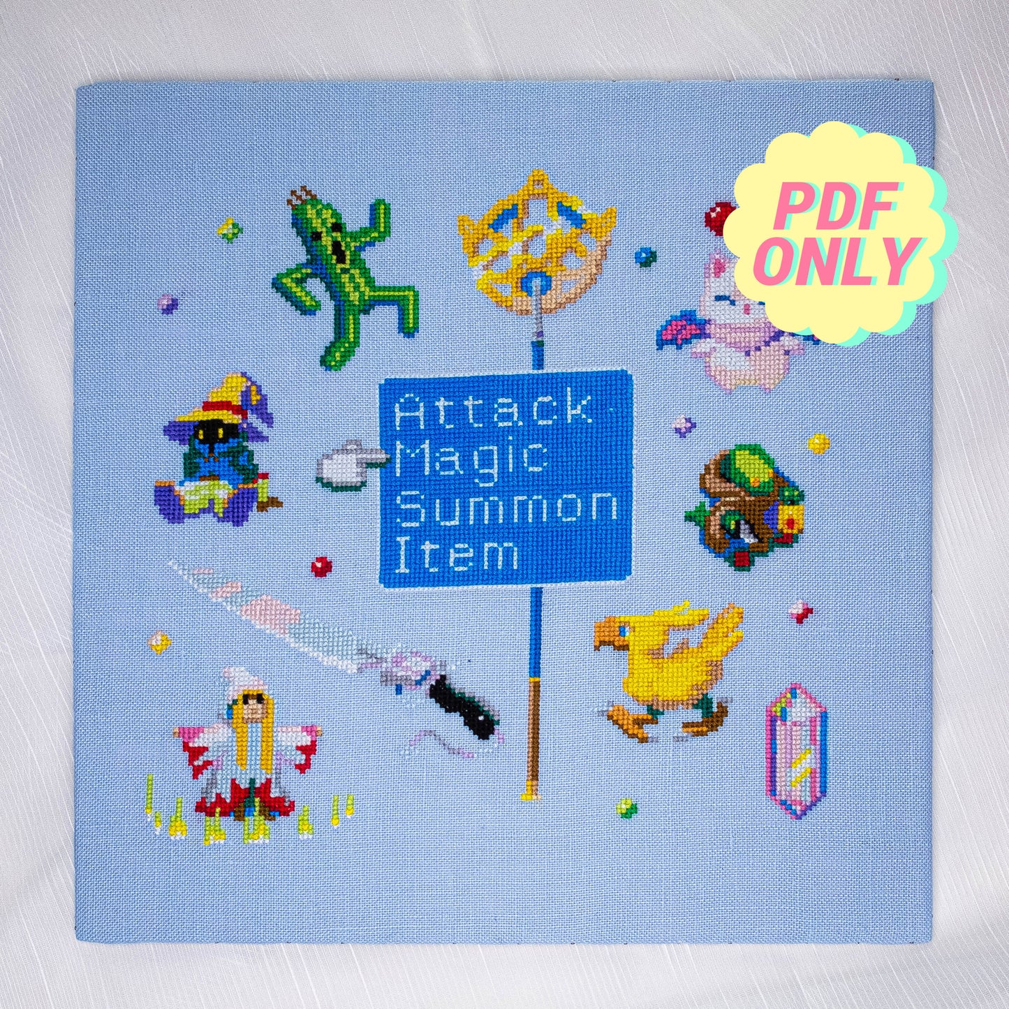 Final Fantasy cross stitch pattern - Retro Final Fantasy Essentials