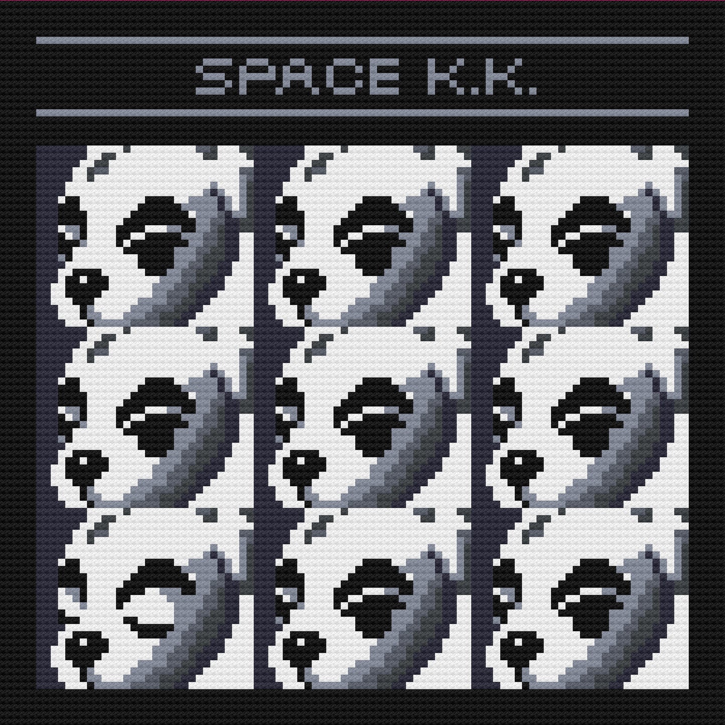 Animal Crossing cross stitch pattern - Space K.K. album cover