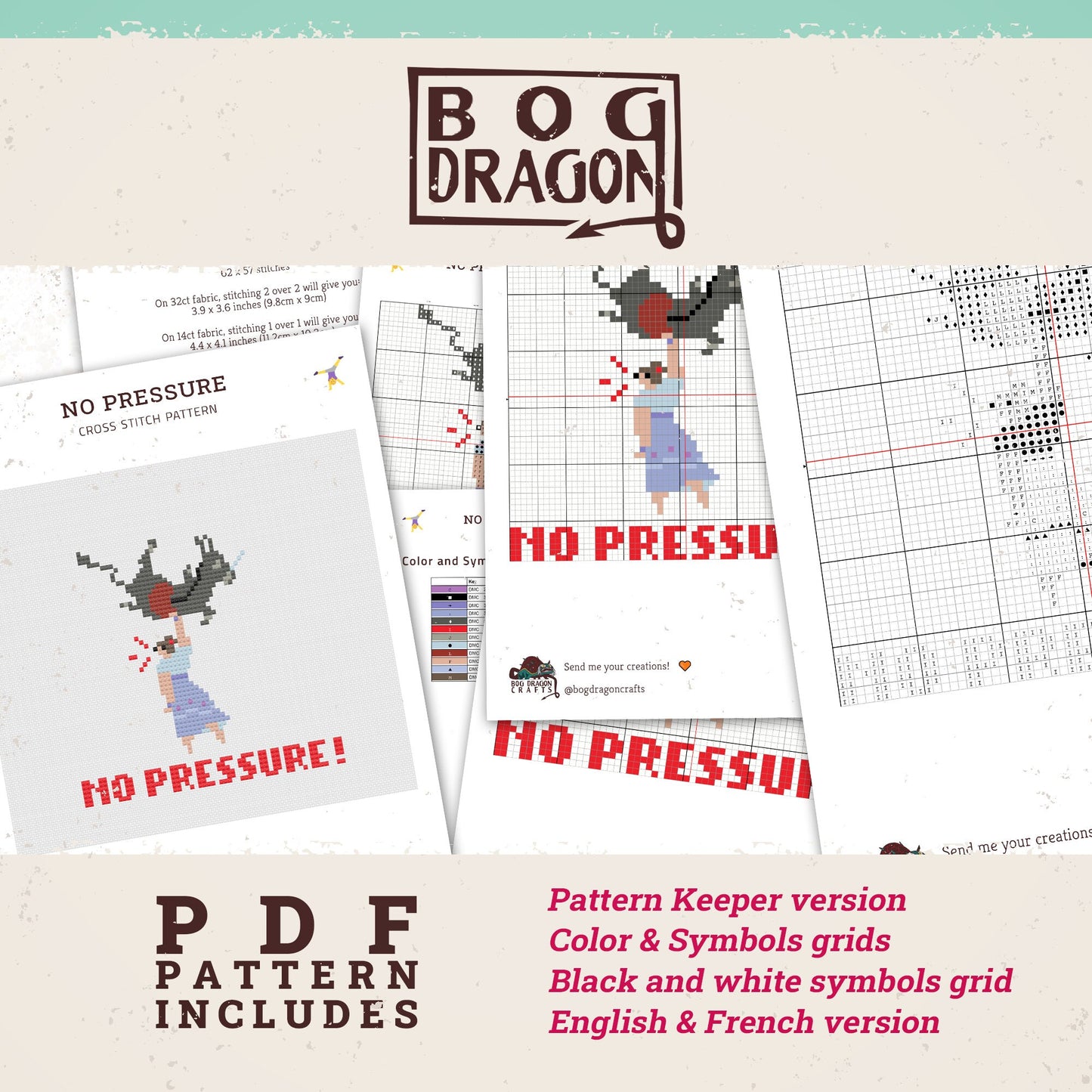 No pressure cross stitch pattern - Encanto movie