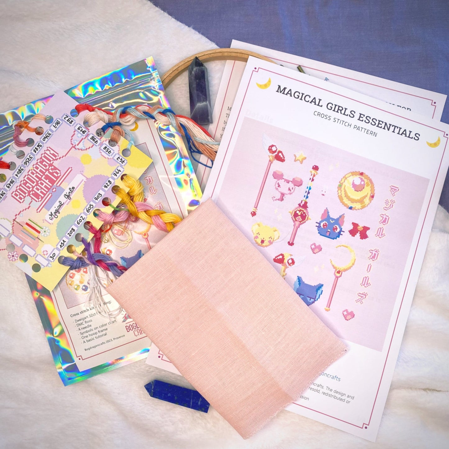 Magical girls cross-stitch kit - Sailor Moon, CC Sakura, Magical Doremi