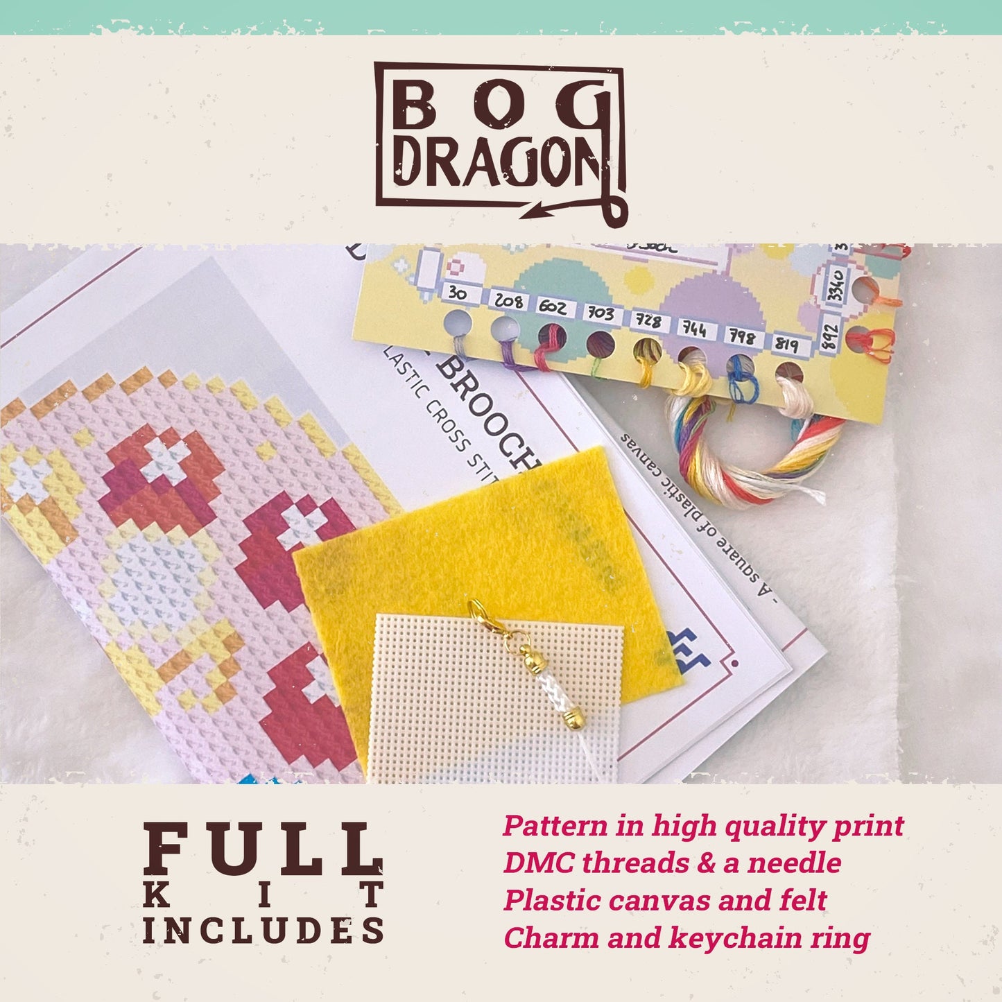 Magical Doremi cross stitch kit - Transformation brooch charm