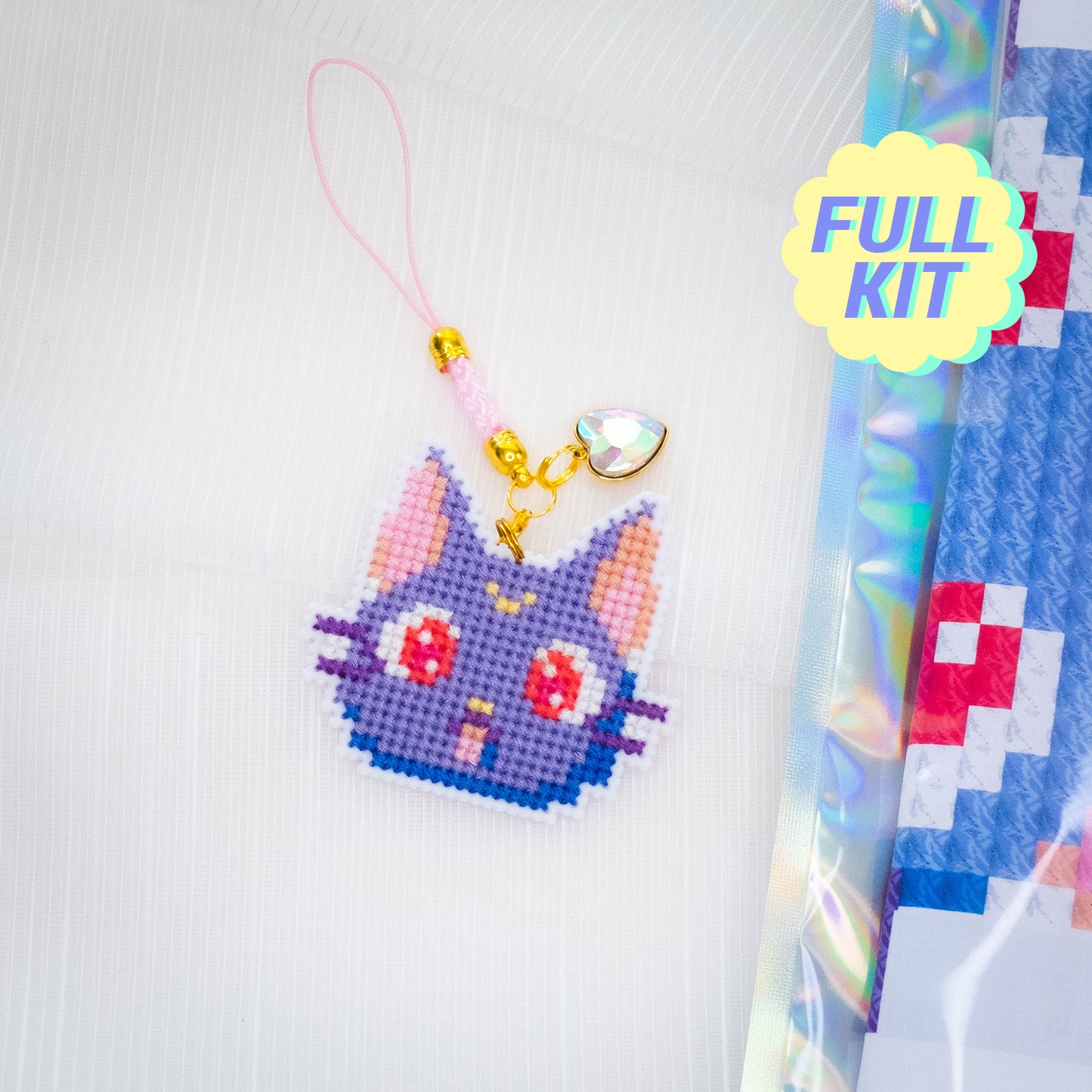 Sailor Moon cross stitch kit - Luna cat charm