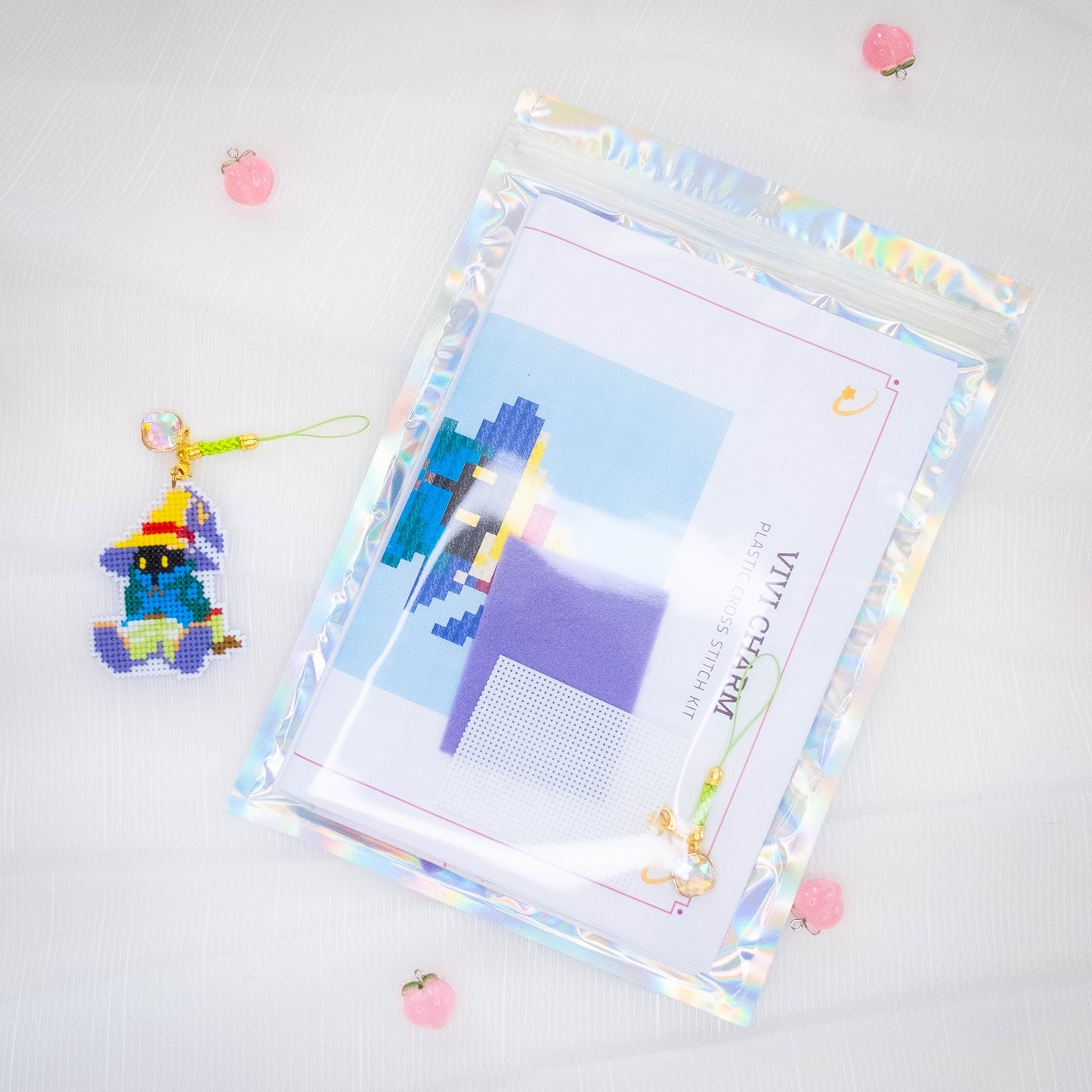 Final Fantasy cross stitch kit - FFIX Vivi black mage charm