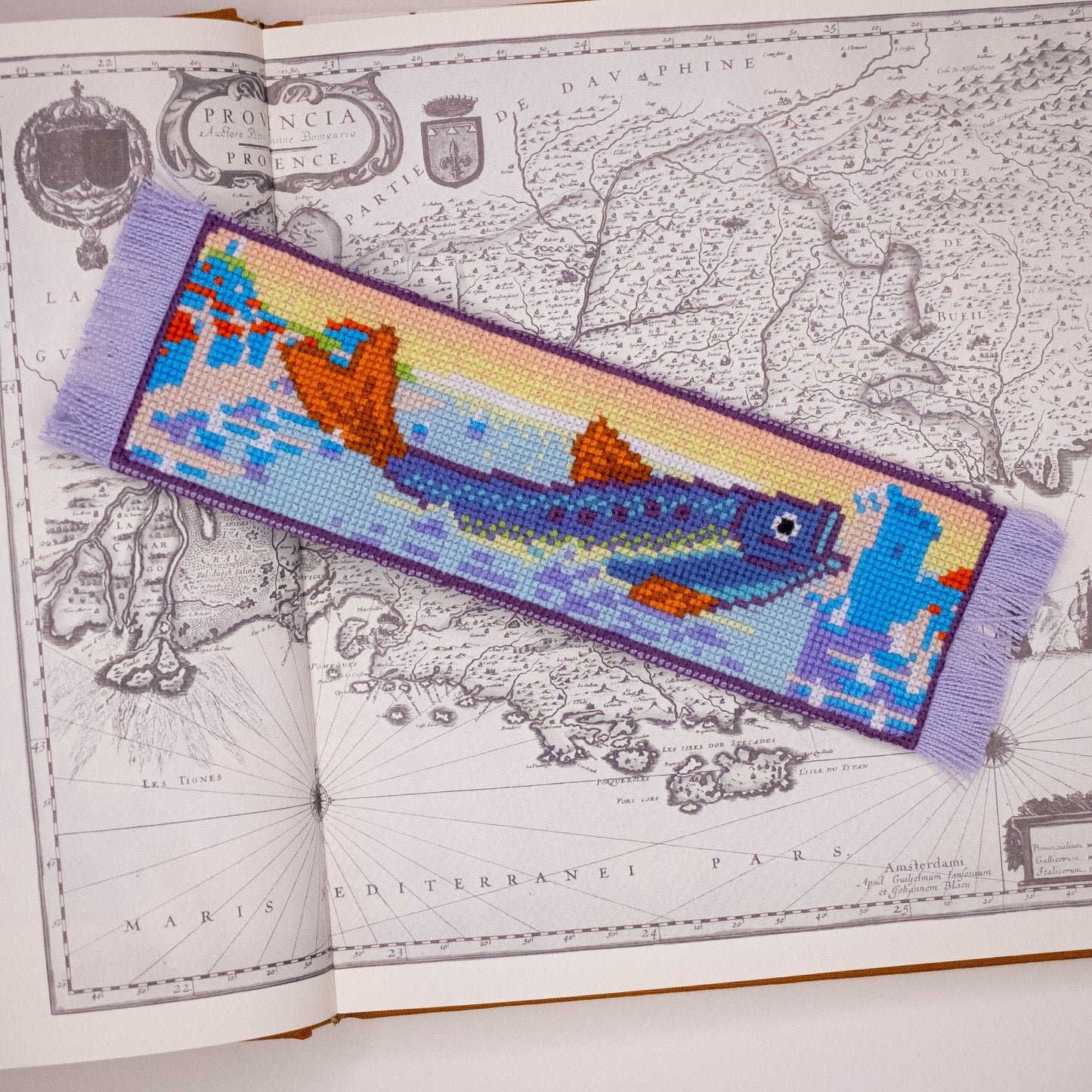 Marseille Historical Fiction Bookmark cross stitch pattern