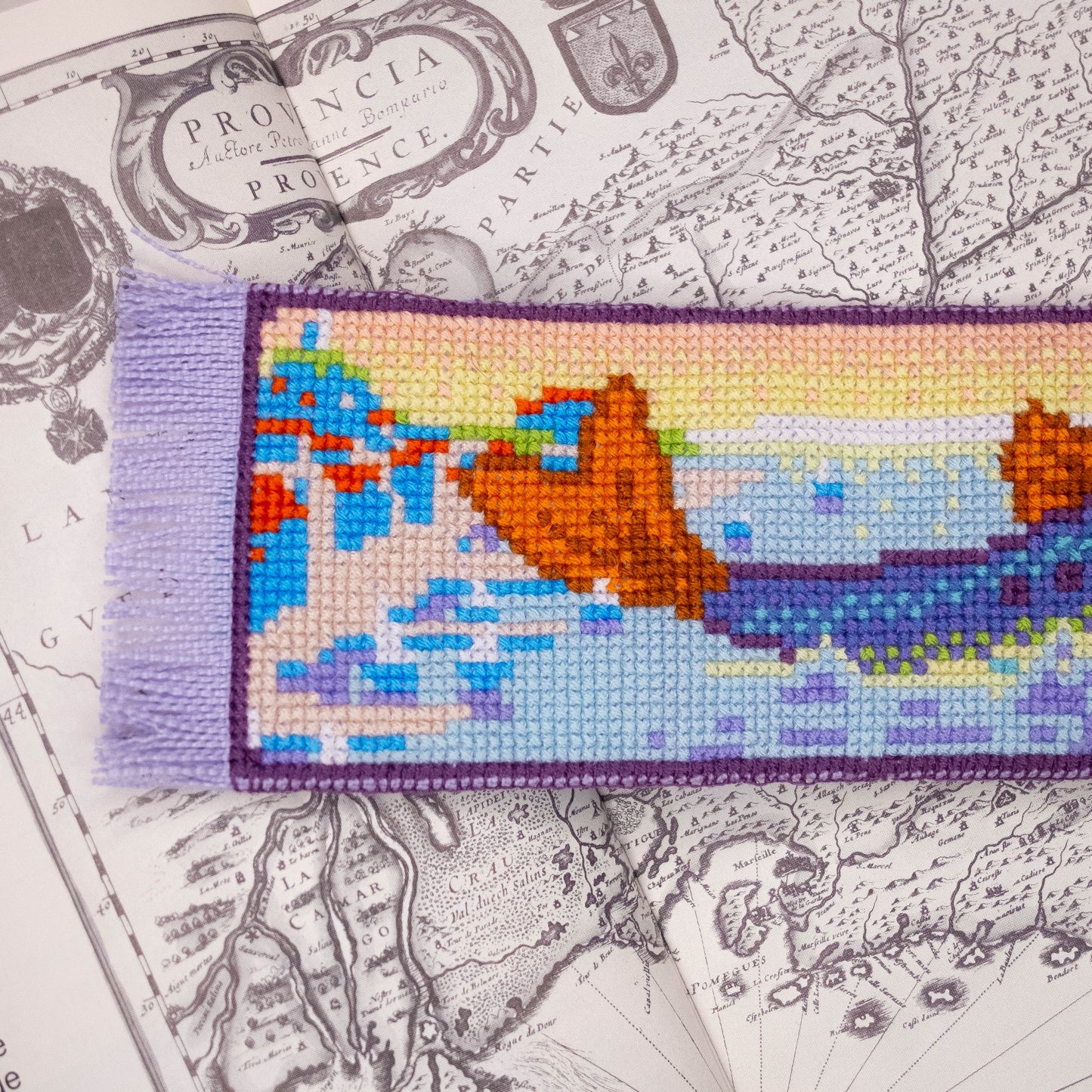 Marseille Historical Fiction Bookmark cross stitch pattern