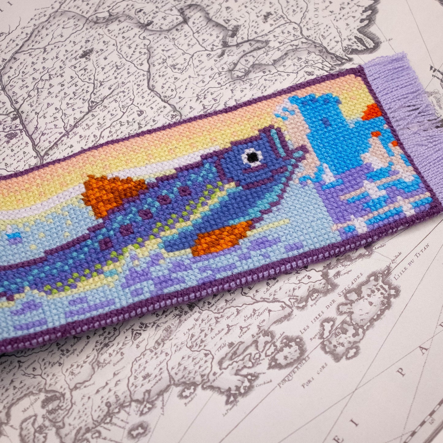 Marseille Historical Fiction Bookmark cross stitch pattern