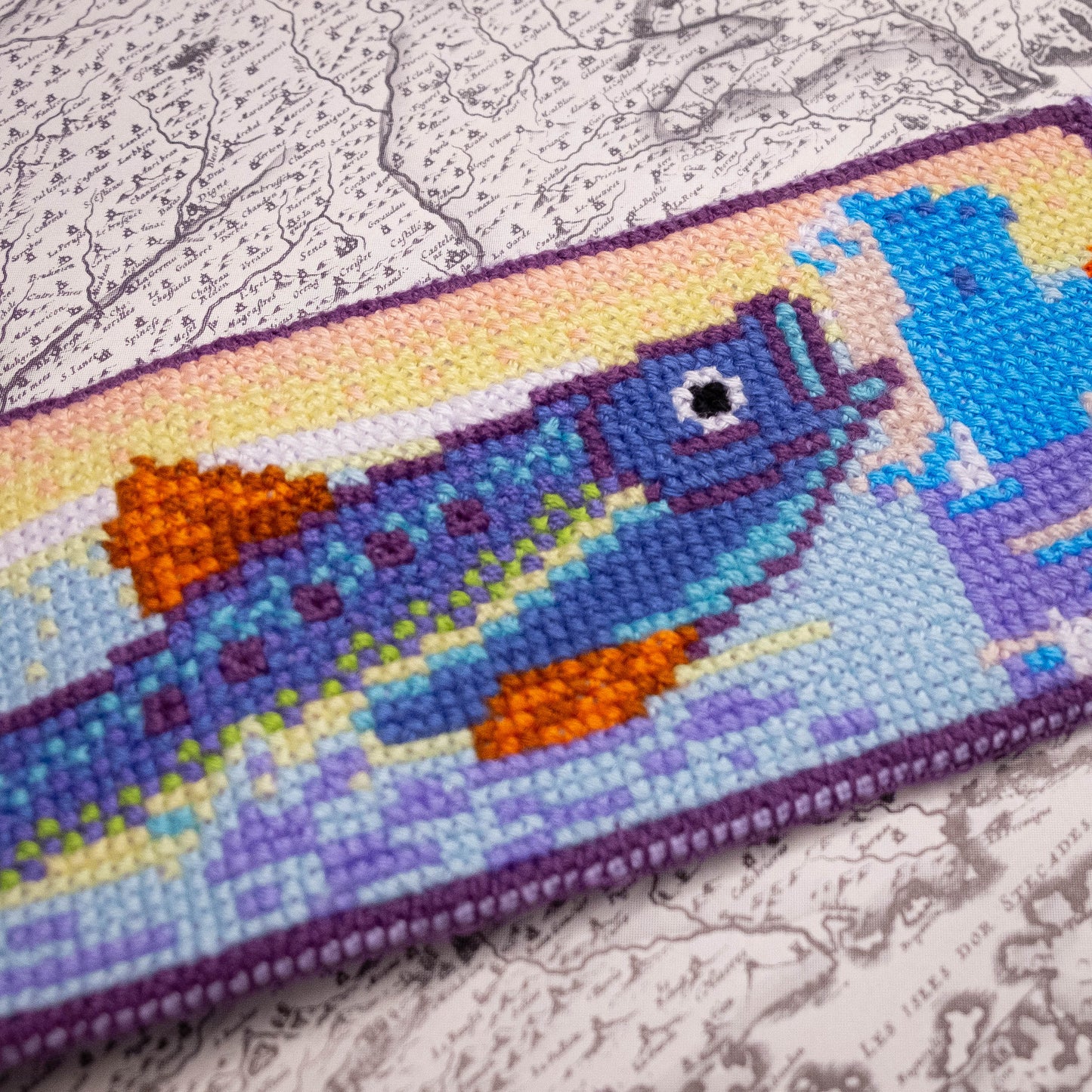 Marseille Historical Fiction Bookmark cross stitch pattern