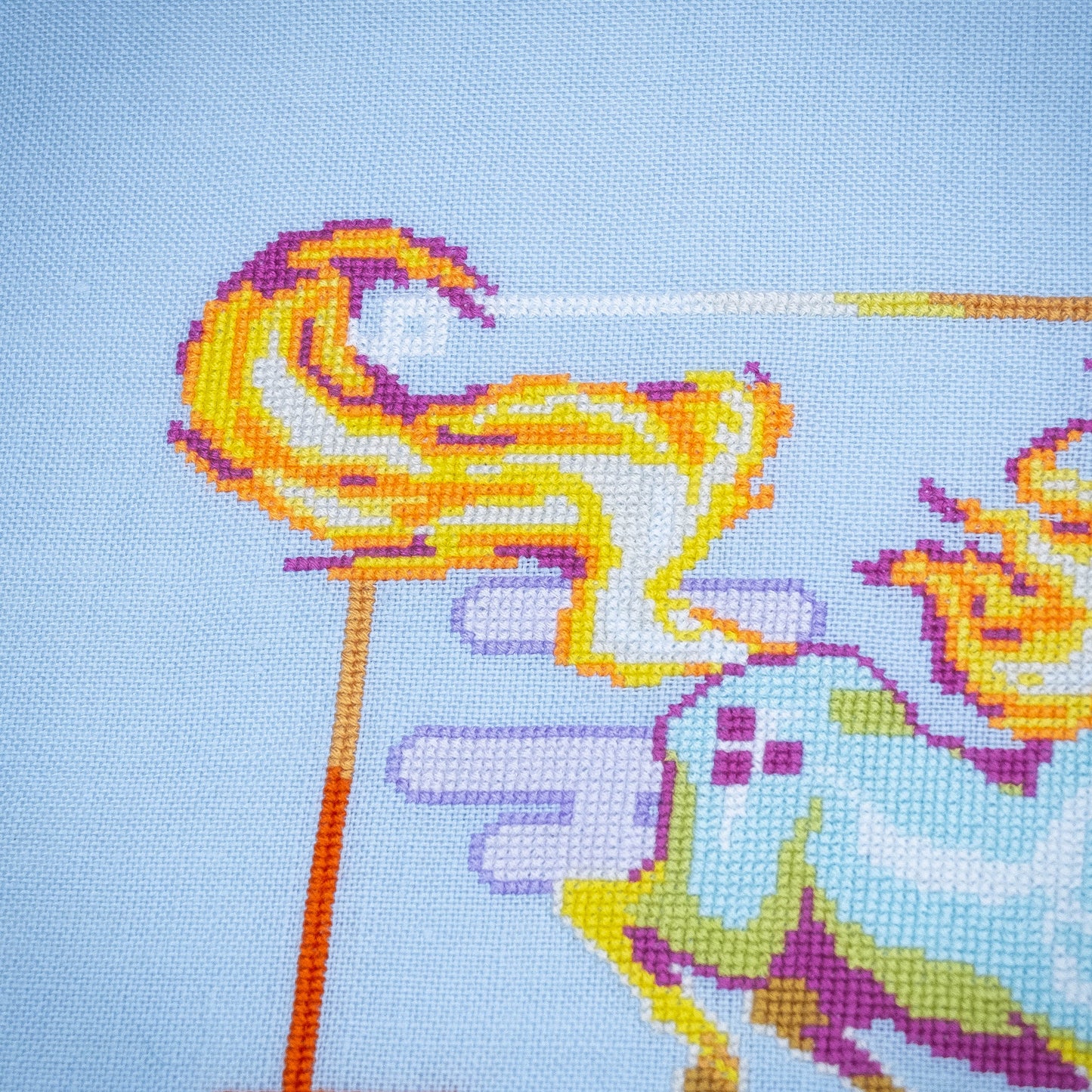 Modèle de point de croix Nouvel An Chinois - Cheval de Feu